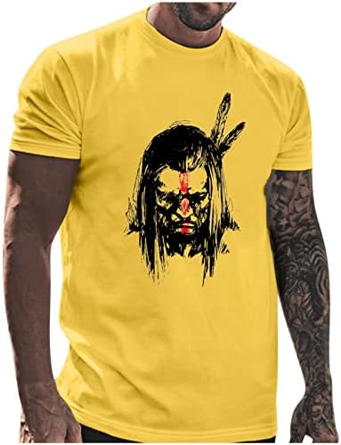 XXBR camisetas de verão para masculino de manga curta, rua de estampa gráfica nativa de rua Tops Tops Casual Camiseta