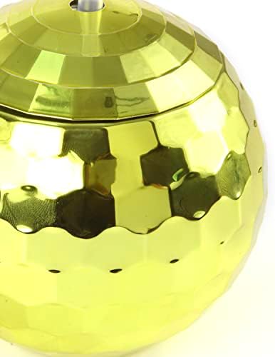 C Crystal Lemon Gold Disco Ball Cups com canudos - Conjunto de 4 xícaras - Perfeito para entretenimento e comemorar em