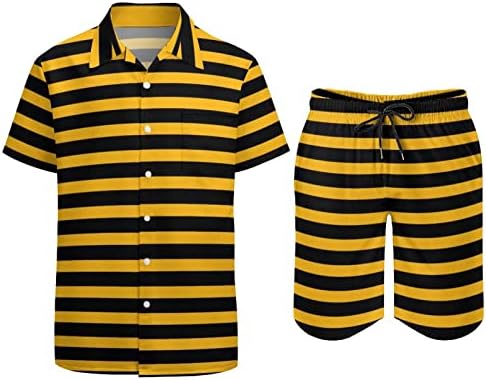 Camisa havaiana para camisa masculina e shorts de praia