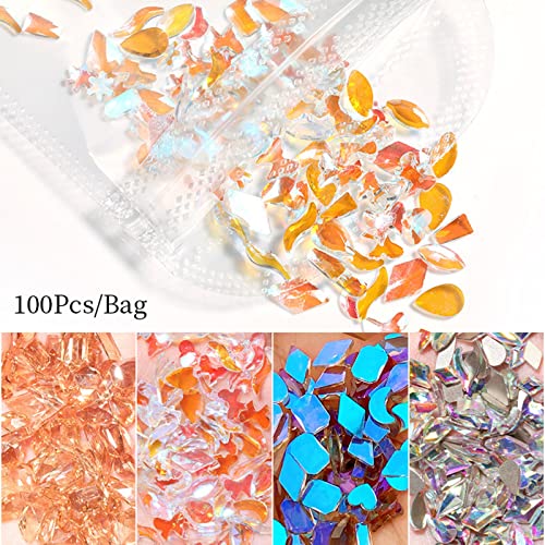 3D Auroras Rhinestones Multi Shape Mix Crystal Cristal Crafts Shiny Decoration DIY Design 100pcs Supplies mistos para pregos de acrílico