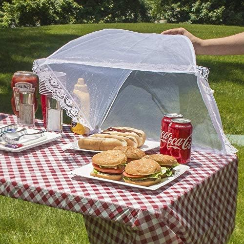 6 Pacote de malha colorida cobertura tendas de tendas de winknowl, reutilizável e colapsível grande guarda-alimentos Pop-up Protector