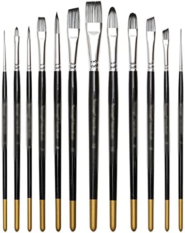 Twdyc Artist Brincho Brush Conjunto de 12 pincéis de pintura profissional para o óleo de guache acrílico em aquarela e