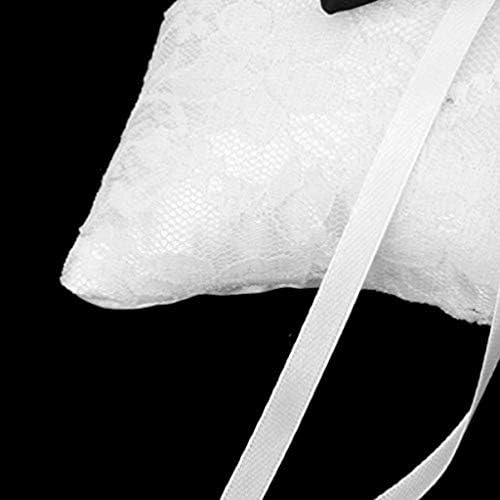 Pillow decorativo branco de lioobo travesseiro decorativo branco anel de casamento travesseiro portador e travesseiro de anel