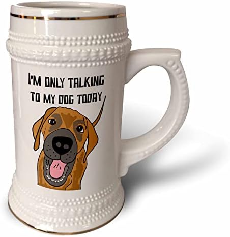 3drose engraçado fofo estou apenas falando com meu cachorro hoje mix de laboratório. - 22 onças de caneca