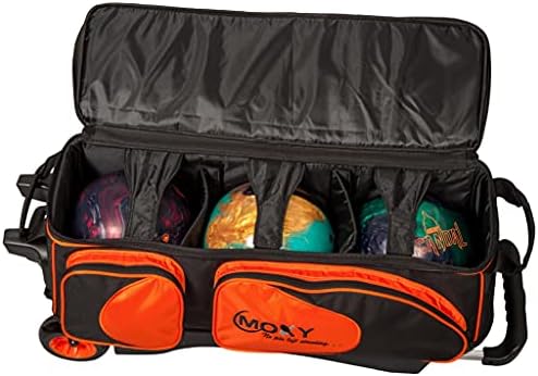 Moxy Deluxe 3 bolsa de boliche de bola laranja/preto, 12x13x17