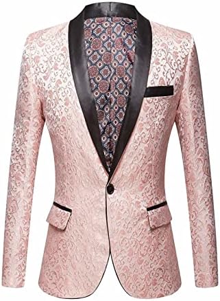 Jaqueta de smoking floral de luxo masculino Paisley Jacquard Shawl Lapel Dress Terne Blazer Blazer Coat Blazer Coat