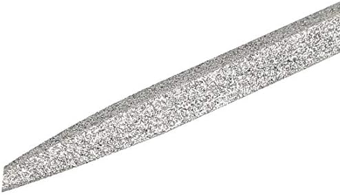 X-Dree 5,5 mm de largura de 2,5 mm de espessura de 140 mm de comprimento total Triangular File de diamante 5pcs (5,5 mm di