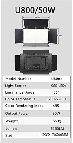 SDFGH LED Photo Studio Light for Game LIVER VÍDEO Iluminação portátil Painel de fotografia Lâmpada com bateria de tripé
