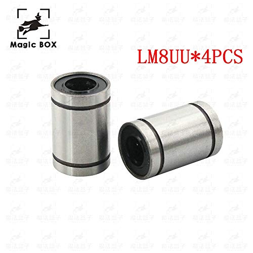 Impressora 3D - 4pcs lm8uu 8mm rolamento linear rolamento linear rolamento de 8 mm peças de impressora 3D LM8 CNC Peças