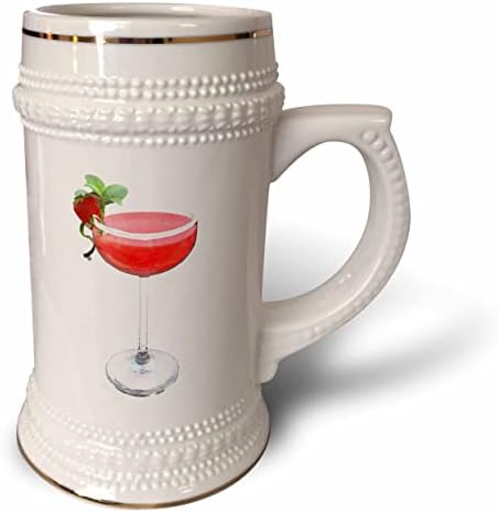 Junto gráfico de 3drose boehm - uma bebida alcoólica de Strawberry Daiquiri - 22 onças de caneca
