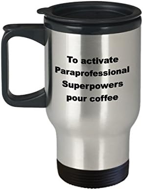 Caneca de viagem paraprofissional - Funny Térmico Isolado Aço Anterior Superpower Coffee Caneca Presente