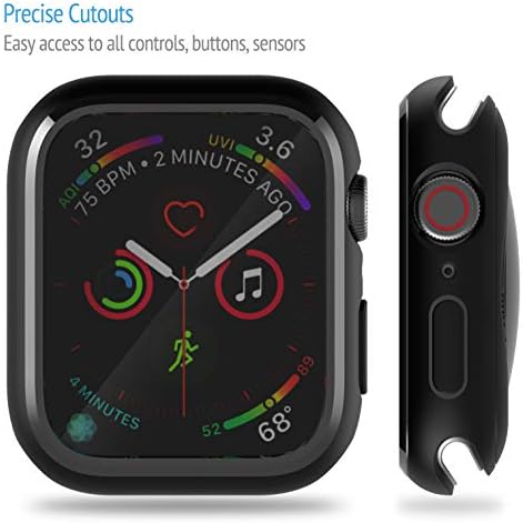 Sincetop Compatível com Apple Watch Case 40mm Série SE/6/5/4, Soft flexível flexível anti-arranhão duro e à prova de choque TPU