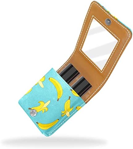 Estojo de batom de maquiagem de bananas engraçado para bolsa de cosméticos portátil de viagem portátil