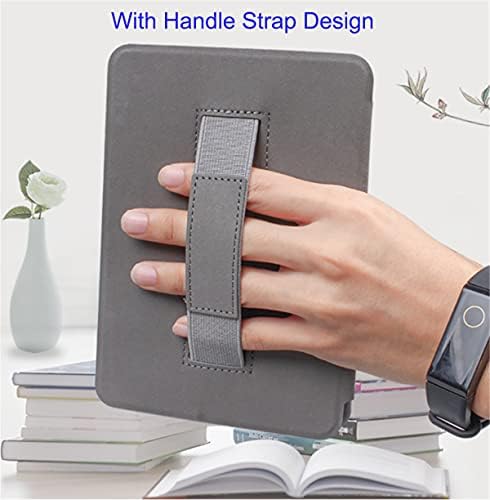 Todo -Poderoso Kindle Paperwhite com alça de mão - Capa protetora de couro Ultra Thin Durable