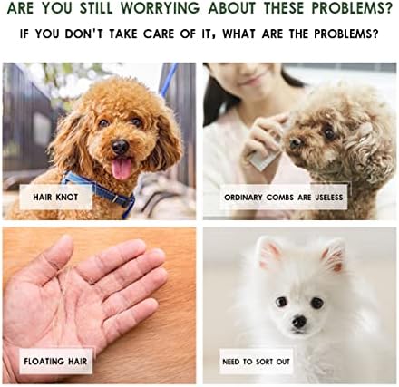 NC Brincho de remoção de cabelo PET PET, aço inoxidável Pincel inferior de aço duplo, remove cabelos soltos, atados,