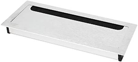 X-Dree Computer Desk de alumínio da forma de alumínio Gommet arame tampa de orifício 300mmx120mm (cubierta del oriftio del cabo