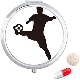 Sihouette futebol de futebol esportes de pílula de pílulas de bolso de bolso caixa de armazenamento Distribuidor de contêiner