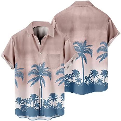 BMISEGM Summer Tee camisetas masculinas Moda e lazer 3D Impressão digital Fivela de lapela de capa de manga curta Camisa