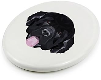 Terra Nova, placa de cerâmica de lápide com a imagem de um cachorro, geométrico
