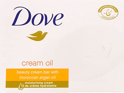 Barra de creme de beleza Dove com óleo de argan marroquino, 3,5 onças / 100 grama