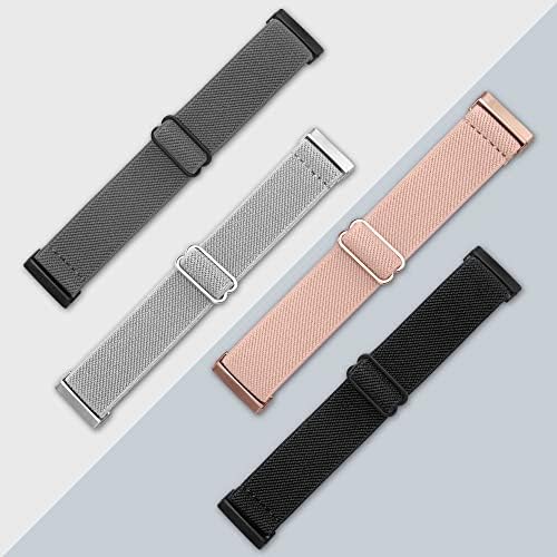 Bandas de relógio elástico Arae compatíveis com faixas Fitbit Versa 3 Bands/Fitbit Sense, banda esportiva de nylon ajustável