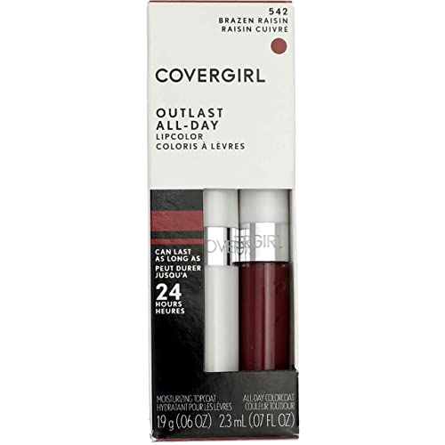 CoverGirl dourou a cor dos lábios o dia inteiro com acabamento, passas de bronze, 2 contagem