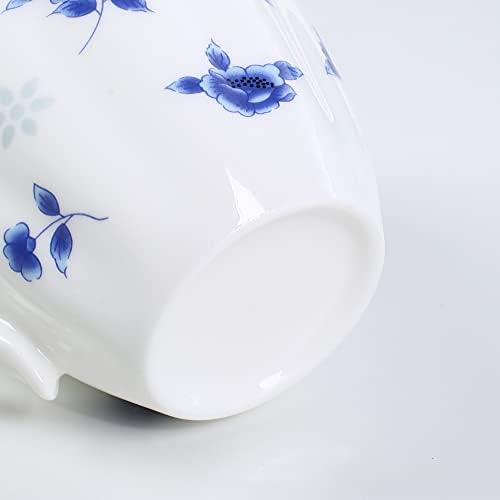 14oz osso porcelana caneca de caneca floral caneca fofa de caneca de café