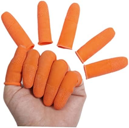 Hemoton 100pcs tampas dos dedos da manga dos dedos Protetor de dedos emulsão Protetor de dedos Protetor não-dedão Protetor de