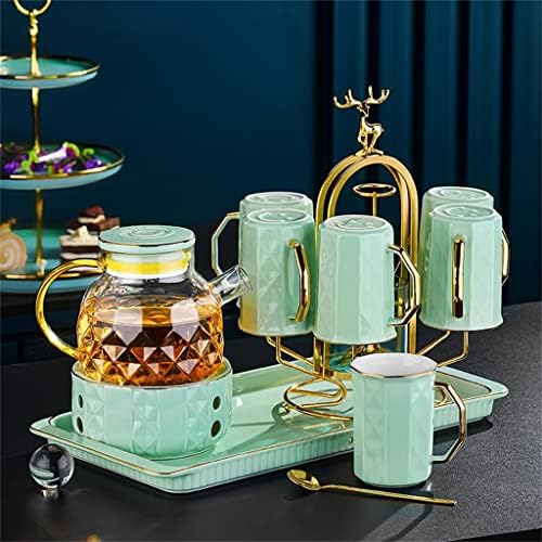 N/uma xícara de água Conjunto de chá de chá da tarde Conjunto de água para casa sala de estar nórdica Cerâmica chá de chá de chá com base na base