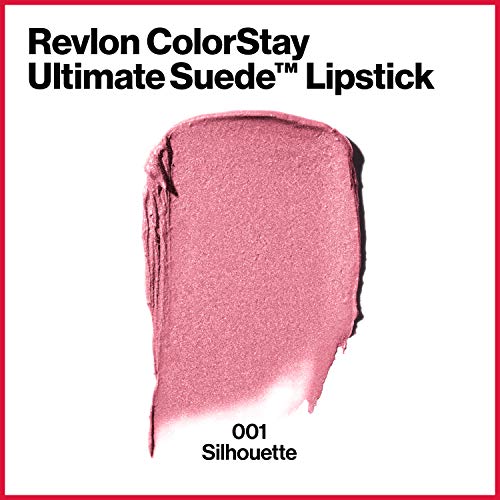 Revlon Colorstay Ultimate camurça batom, longwear macio e ultra-hidratando a cor dos lábios de alto impacto, formulada com vitamina E, silhueta, 0,09 oz
