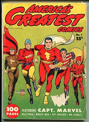 O maior número 1 dos Estados Unidos de 1941-FAWCETT-GIANT-GIGAT-CAPT Marvel-Ghost-Good/VG