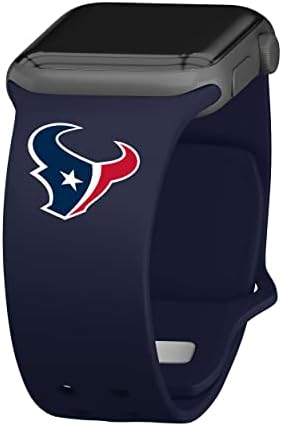 Time de jogo Houston Texans Silicone Sport Watch Band compatível com Apple Watch