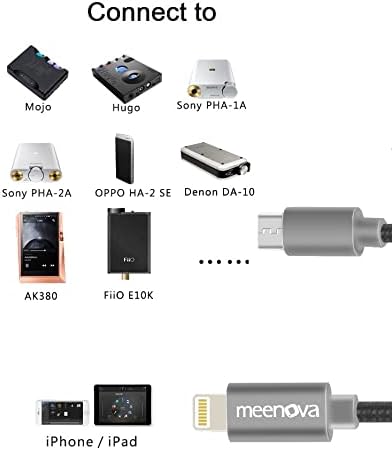 meenova ultra resistente e durável iOS 15 para microusb otg pro cabo 2m 6 pés para microfone azul yeti x, iPhone 13 Pro max mini, 11,12, hifi opo ha2 k5, câmera irig hd2, 8 pinos para android cordão