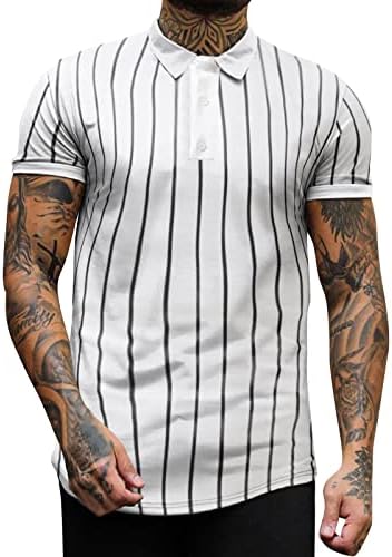 Camisas de vestido de Yhaiogs para homens camisetas para homens altos mass de camisa de mangueira regular para homens de manga curta de manga curta