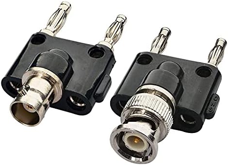 kits de onelinkmore BNC 4 tipo BNC fêmea masculina a 2x 4mm Banana dual fêmea fêmea encadernação pós rf Coaxial coaxial Coaxial