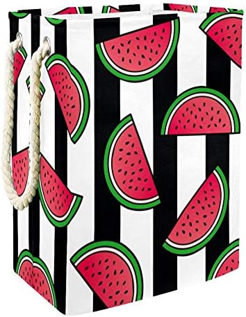 Unicey Watermelon Vintage Stripe Padrão de frutas Rapazina cesto dobrável para a lixeira de armazenamento cesto de bebê