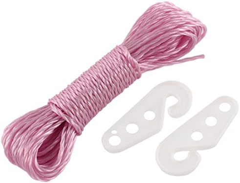 Qtqgoitem nylon lavanderia panos de roupas de linha corda de corda 10m rosa