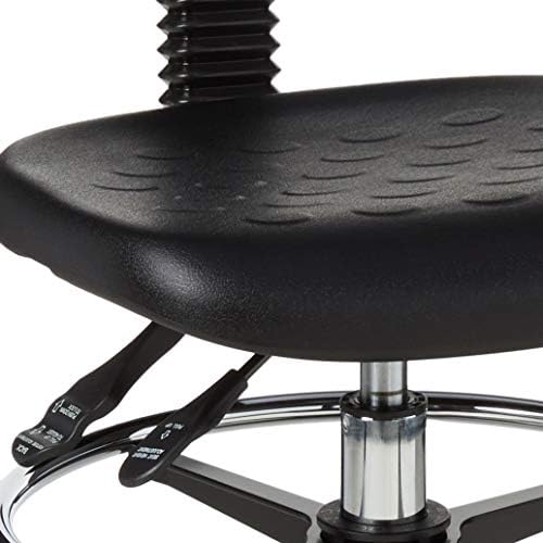 Produtos Safco 6912 Cadeira de Workbench Deluxe de Deluxe de Deluxe, preto, preto, preto