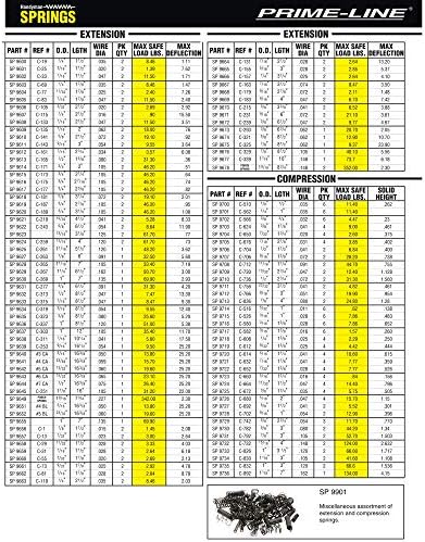 FYSTRA HANDEMENS SP 9717 Mola de compressão, construção de aço de primavera, acabamento níquel, 0,016 Ga x 3/16 polegadas x 1-3/8 polegadas,