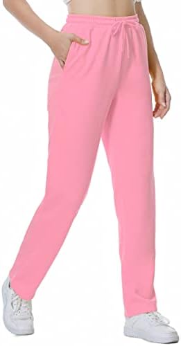 Calça de suor de Micro Fleece da Micro Feminina de Mulheres Betterchic com bolsos Sweat Pant para mulheres Tamanho S-2xl