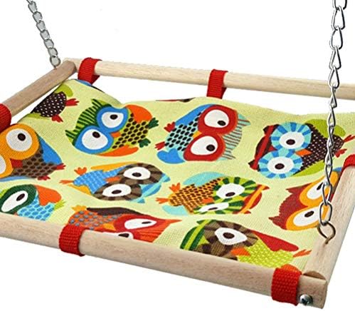 Litewood Bird Hammock Swing Toy Parrot Papolding Nest Wood Game Bed Canvas Stand Creative Polas de Brinquedos para Pequenos Animais