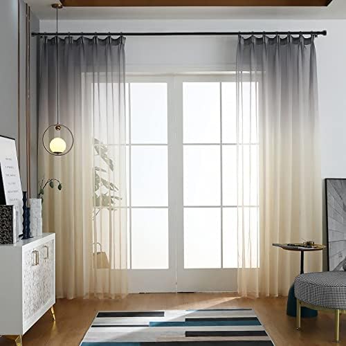 Hastes de cortina preta, hastes de cortina para janelas 66 a 120, hastes de cortina de serviço pesado com suportes, hastes de
