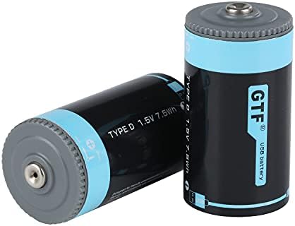 Baterias recarregáveis ​​nº 1 tipo D Bateria recarregável USB 1.5V 5000mAh 3,7V 5pcs