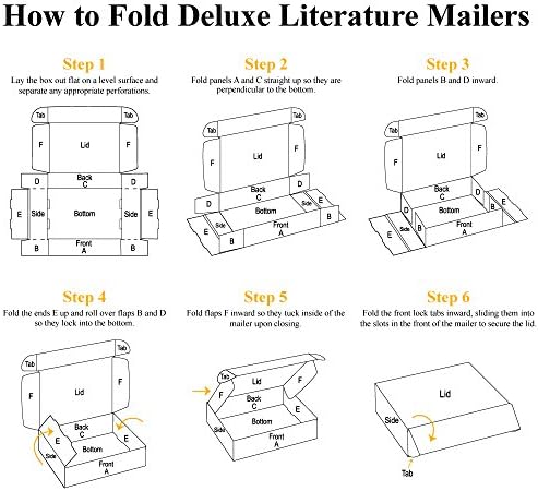 Marca parceira marca pmfl10103sk deluxe literatura malailer, 10 largura, altura de 3, 10 de comprimento, branco