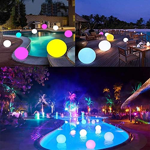 Loftek Luz de bola LED de múltiplas cores com remoção para decoração de quarto, festa, bricolage, 20 polegadas, 16 polegadas, 12 polegadas, 6 polegadas