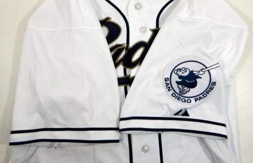 2015 San Diego Padres Aaron Northcraft 45 Jogo emitiu White Jersey SDP0146 - Jogo usou camisas MLB