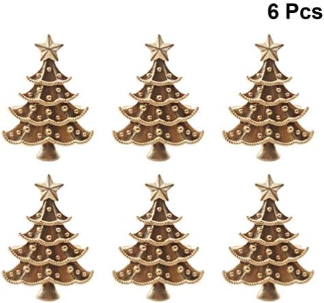 AMOSFUN 6PCS ANEL DE NACA DE NACKING ANEL DE NACKER Árvore de Natal Holiday Holiday Napker Holder para o Natal de Ano