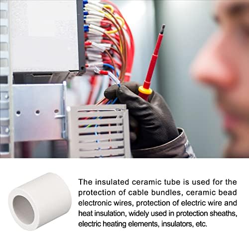 Tubos de cerâmica isolados de fiação do tubo de cerâmica de cerâmica [para proteção de isolamento de calor do pacote de cabos Proteção]