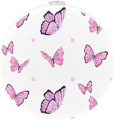 2 Pacote de plug-in Nightlight Night Night Light Butterfly Pink com Dusk-to-Dawn para o quarto das crianças, viveiro, cozinha, corredor