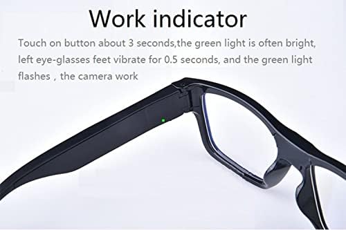 Kaloxi 1868 WiFi Glasses Câmera 1080p Vídeo para Record Cascorder de Ciclismo Camcorder para óculos para externo Button Touch